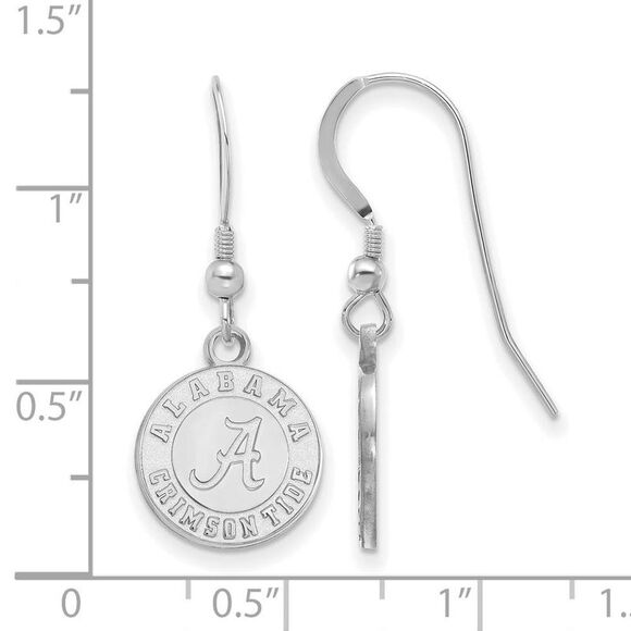 Sterling Silver University of Alabama Small Dangle Earrings - Picture 2 of 3